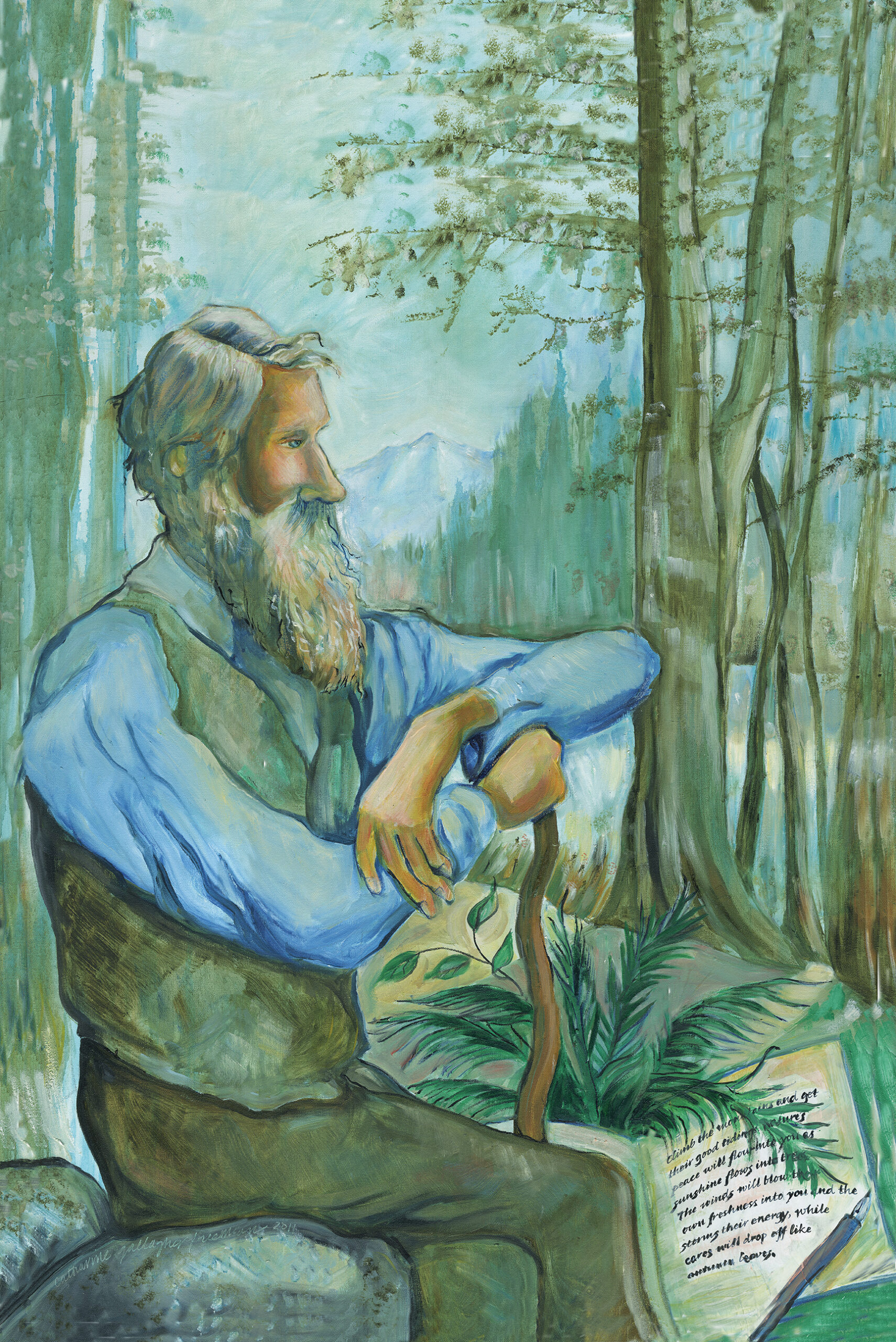 John Muir, acrylic on canvas. 30" x 40"