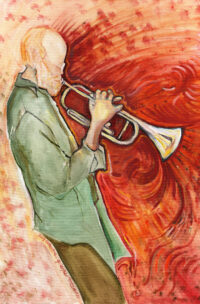 Trumpet Tom - Acrylic on Canvas, 2004 SOLD